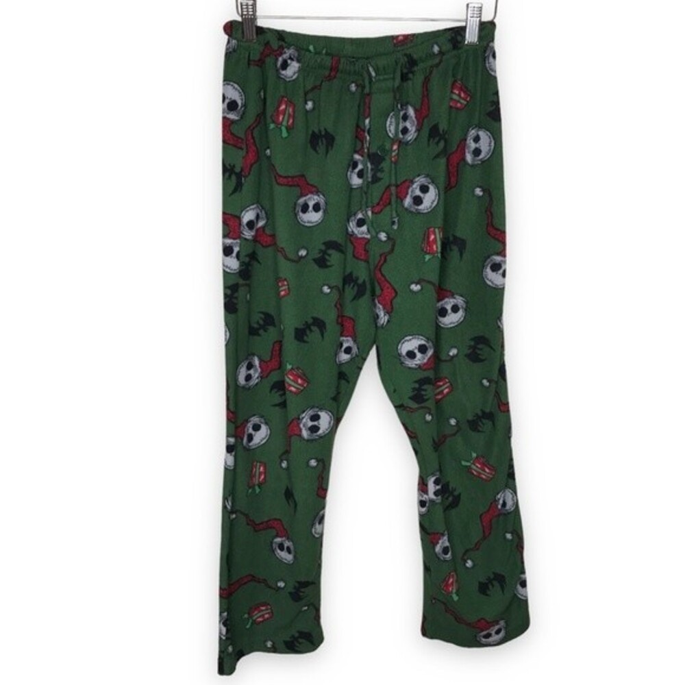 Disney Nightmare Before Christmas Jack Skellington Green Lounge Pants Size Small